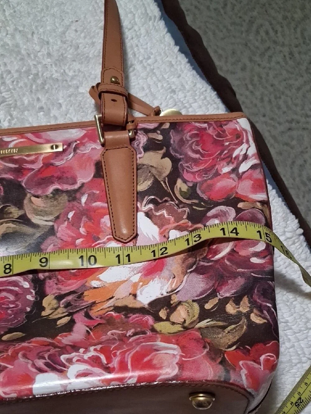 Brahmin Floral AsherTote in Pink Hemingway Pattern Tote